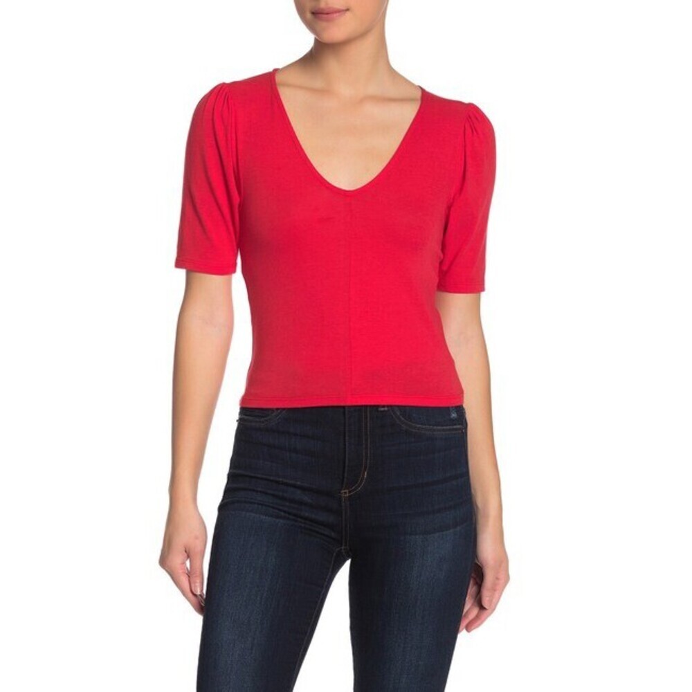 HIATUS V-Neck Puff Sleeve Top size XL